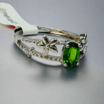 925 Sterling Silver Oval Shaped Emerald Precious Stone Ring | transformation Protection Health - Ai NeDefault Category