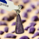 925 Sterling Silver Sugilite Crystal Pendant | Spiritual Growth Protection Healing - Ai NeDefault Category