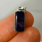 925 Sterling Silver Sugilite Crystal Pendant | Spiritual Growth Protection Healing - Ai NeDefault Category