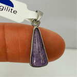 925 Sterling Silver Sugilite Crystal Pendant | Spiritual Growth Protection Healing - Ai NeDefault Category