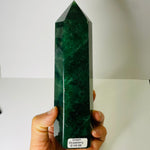 Beautiful Large Green Strawberry Quartz Tower / Pillar  740 grams