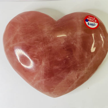 SALE! Rose Quartz Gemstone Crystal Large Heart 1568 grams