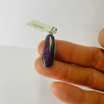 925 Sterling Silver Oval Shaped Sugilite Crystal Pendant  |  Spiritual Growth Protection Healing