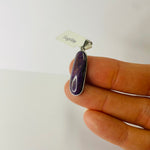 925 Sterling Silver Oval Shaped Sugilite Crystal Pendant  |  Spiritual Growth Protection Healing