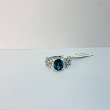 Oval ShapedBlue Topaz  Gems 925 Silver Ring | Embrace Sparkling Elegance and Spiritual Serenity