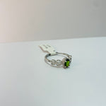 Oval Shaped Chrome Diopside Crystal Ring