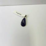 925 Sterling Silver Drop Shaped Sugilite Crystal Pendant  |  Spiritual Growth Protection Healing