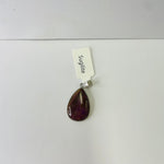 925 Sterling Silver Drop Shaped Sugilite Crystal Pendant  |  Spiritual Growth Protection Healing