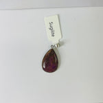 925 Sterling Silver Drop Shaped Sugilite Crystal Pendant  |  Spiritual Growth Protection Healing