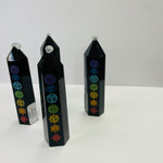 Genuine Black Obsidian Crystal Chakra Point / Tower