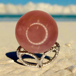 “AAA” Rose Quartz Crystal Sphere - Radiant Pink Energy Stone for Healing & Harmony - Ai Ne