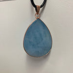 Aquamarine Crystal Pendant Drop Shape Rose Gold - Ai NeDefault Category