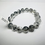 Black Herkimer Diamond Gemstone Crystals Elastic Bracelet 11 - 12 mm - Ai NeJewellery