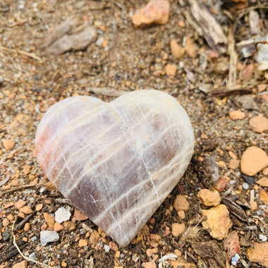 Black Moonstone Heart Shape 5 cm Grounding, Protection, Divine Feminine Connection - Ai Ne