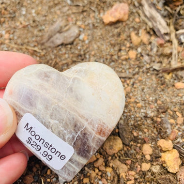 Black Moonstone Heart Shape 5 cm Grounding, Protection, Divine Feminine Connection - Ai Ne