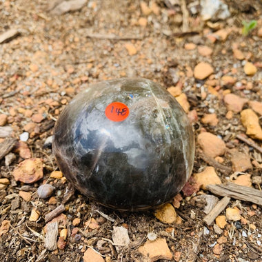 Black Moonstone Palm Stone 5.5 cm 148 grams Grounding, Protection, Divine Feminine Connection - Ai Ne