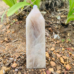 Black Moonstone Tower 12 cm Grounding, Protection, Divine Feminine Connection - Ai Ne