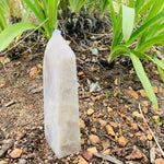 Black Moonstone Tower 12 cm Grounding, Protection, Divine Feminine Connection - Ai Ne