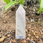 Black Moonstone Tower 12 cm Grounding, Protection, Divine Feminine Connection - Ai Ne