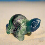 Fluorite Crystal Tortoise Turtle Carving 462 grams - Ai Ne