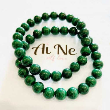 Genuine Malachite high Grade Crystal Gemstone Bracelet size 10mm - Ai NeJewellery