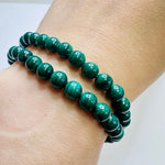 Genuine Malachite high Grade Crystal Gemstone Bracelet size 6mm - Ai NeJewellery