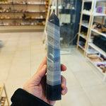 Grey Banded Agate Crystal Tower - 20cm - Ai NeDefault Category