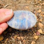 Moonstone Palm Stone with Blue Flash 61mm Grounding, Protection, Divine Feminine Connection - Ai Ne