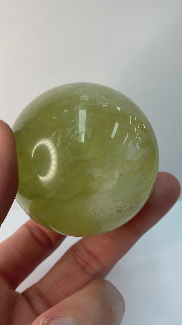 Natural Citrine Sphere Crystal of Abundance 248 g