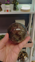 Garden Quartz / Lodolite / Phantom Quartz Crystal Sphere 8 cm