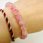 RARE - Genuine Cherry Blossom Rhodonite Precious Stone Crystal Bracelet 8mm - Ai NeJewellery