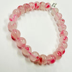 RARE - Genuine Cherry Blossom Rhodonite Precious Stone Crystal Bracelet 8mm - Ai NeJewellery