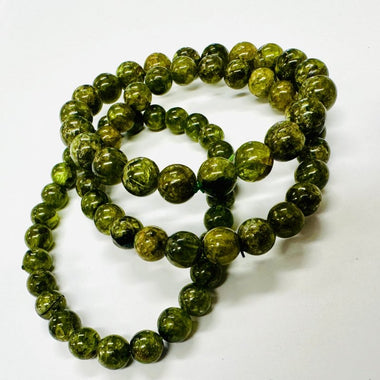 RARE - Genuine Peridot Precious Stone Crystal Bracelet 8mm - Ai NeJewellery