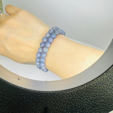 RARE - Genuine Tanzanite Precious Stone Crystal Bracelet 7 - 7.5 mm - Ai NeJewellery