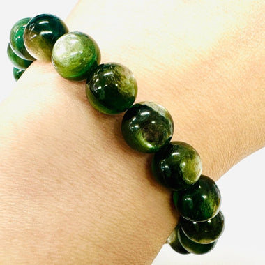 RARE! Green Lepidolite Monet Crystal Bracelet 10mm - Ai NeDefault Category