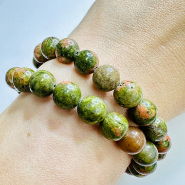 Unakite Gemstone Crystals Bracelets 8mm - Ai NeDefault Category