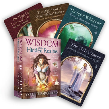 Wisdom of the Hidden Realms Oracle Cards: A 44-Card Deck and Guidebook for Spiritual Guidance, Peace, Happiness, and Prosperity - Ai NeGifts & Crystals