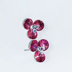 925 Sterling silver Swarovski Stud Earrings Trillium Multi colour - Ai NeDefault Category