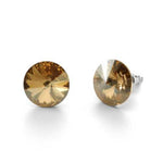 925 Silver Swarovski Crystal Stud Earrings Classic Round 6mm Birthstone - Ai NeDefault Category